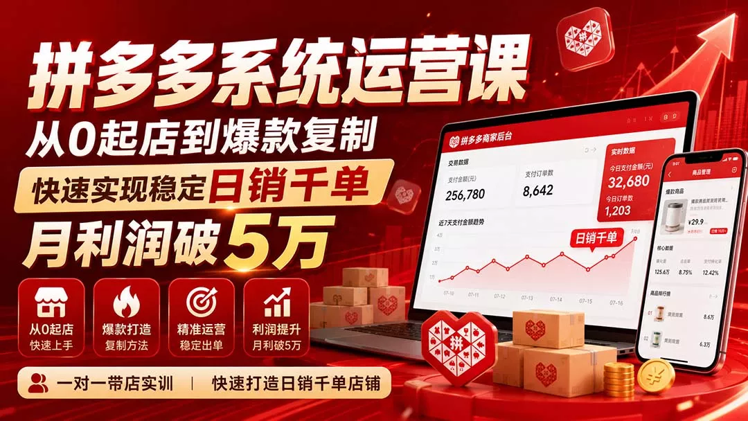 拼多多系统运营课-无水印(更新9月-33资源网