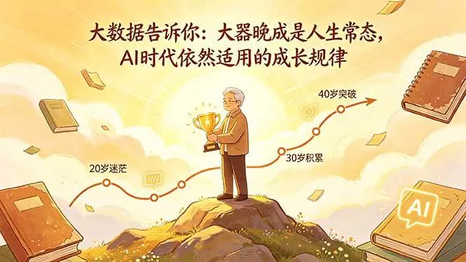 （18288期）付费文章：大数据告诉你：大器晚成是人生常态，AI 时代依然适用的成长规律-33资源网