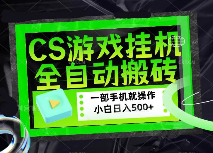 （17876期）CSGO游戏挂机捡漏搬砖，超稳定的项目，带领1000+小白实现日入500+，数据可视频验证-33资源网