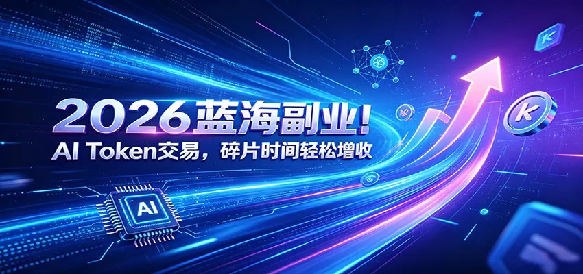 2026蓝海副业！AI Token交易，碎片时间轻松增收-33资源网