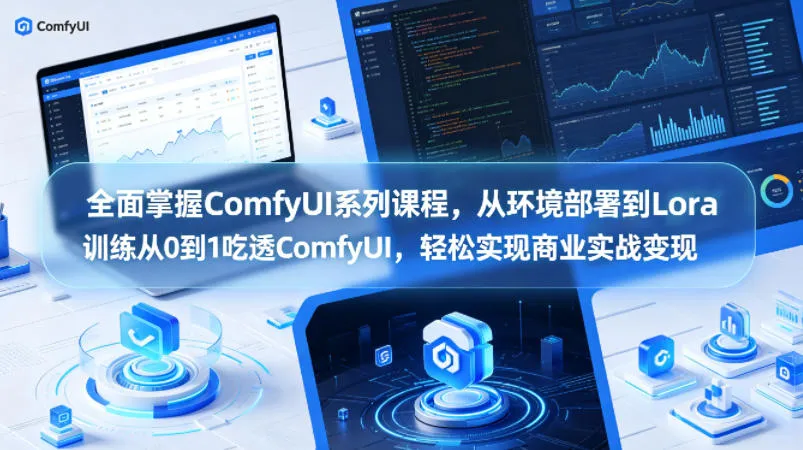 全面掌握ComfyUI系列课程，从环境部署到Lora训练从0到1吃透ComfyUI，轻松实现商业实战变现-33资源网