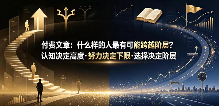 付费文章:什么样的人最有可能跨越阶层?认知决定高度·努力决定下限·选择决定阶层-33资源网