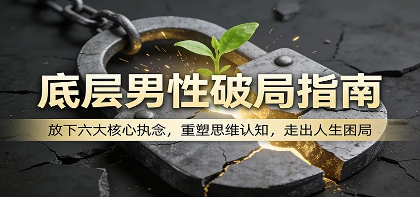 底层男性破局指南：放下六大核心执念，重塑思维认知，走出人生困局-33资源网