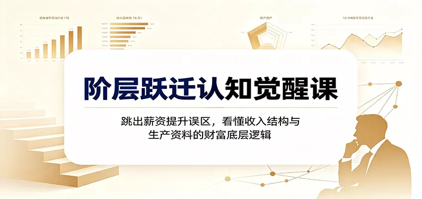 阶层跃迁认知觉醒课:跳出薪资提升误区,看懂收入结构与生产资料的财富底层逻辑-33资源网