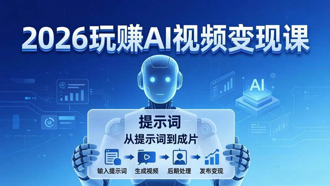 （17827期）2026玩赚AI视频变现课：掌握 AI 视频全流程技能，从提示词到成片高效产出-33资源网
