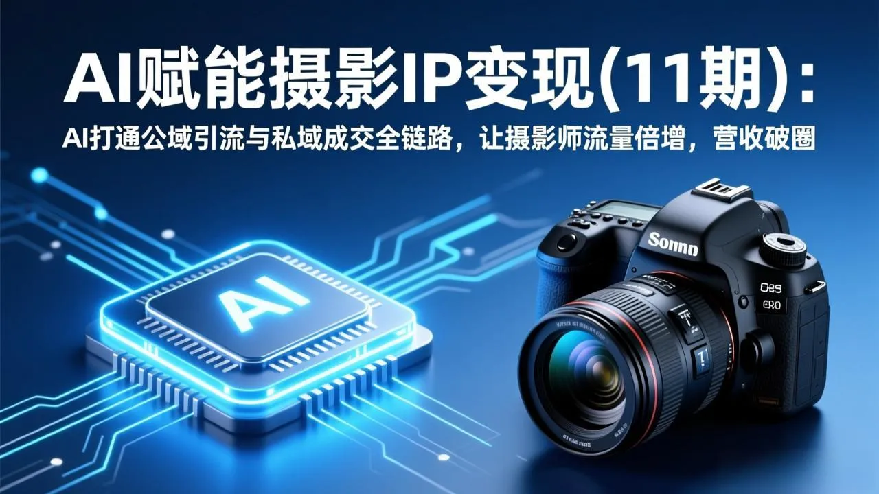AI赋能摄影IP变现(11期-33资源网