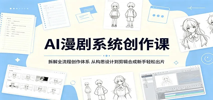 AI漫剧系统创作课：拆解全流程创作体系，从构思设计到剪辑合成新手轻松出片-33资源网