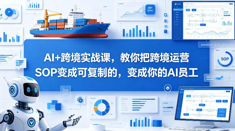 AI+跨境实战课，教你把跨境运营S0变成可复制的，变成你的AI员工-33资源网