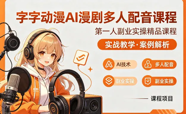 字字动漫AI漫剧多人配音课程,实战教学,案例解析 字字动漫AI漫剧多人配音课程,实战教学,案例解析