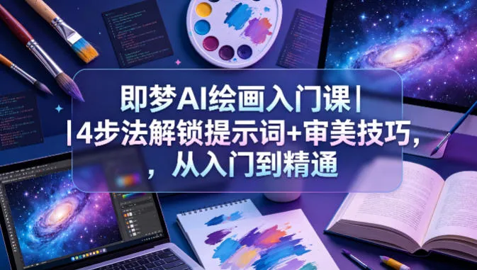 即梦AI绘画入门课｜4步法解锁提示词+审美技巧，从入门到精通-33资源网
