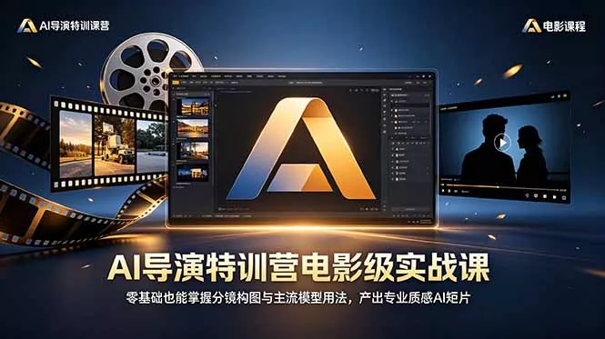AI导演特训营电影级实战课,零基础也能掌握分镜构图与主流模型用法,产出专业质感AI短片-33资源网