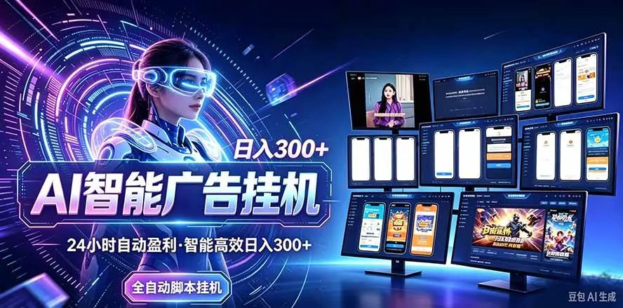 （20900期）24小时AI广告挂机｜在家就能做的被动副业-33资源网