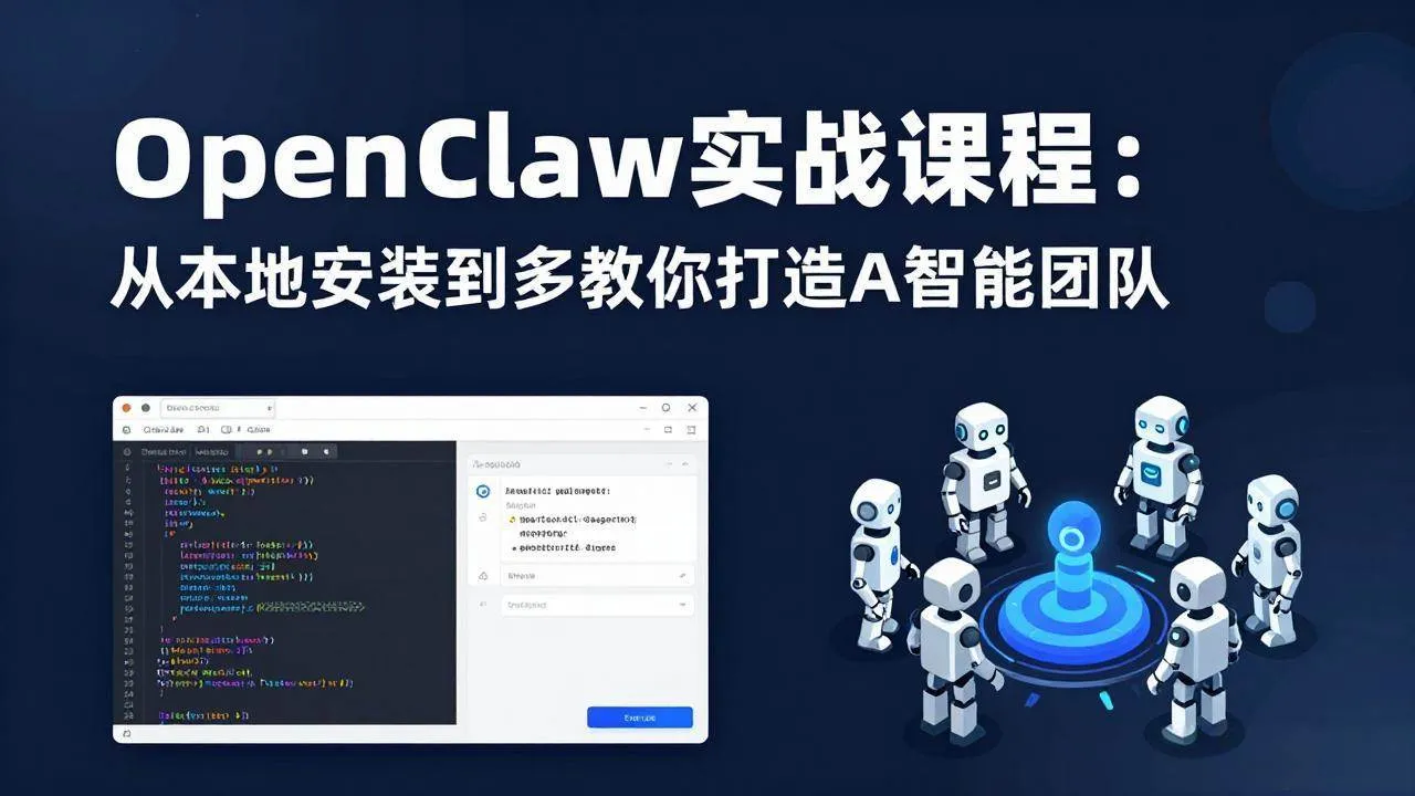 （17883期）OpenClaw实战课程：从本地安装到多Agent协同，手把手教你打造AI智能团队-33资源网