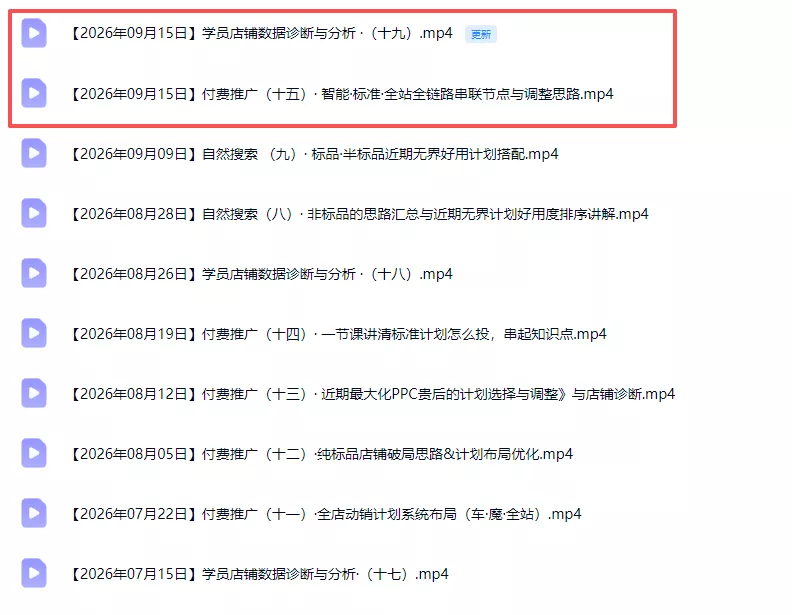 2026淘宝电商终局之战VIP课-更新1015:自然搜索+直通车+无界+精准人群,系统掌握测款动销与全店推广布局方法-33资源网