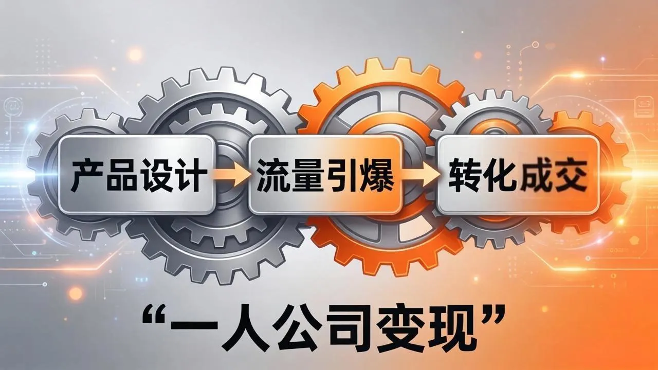 一人公司变现全攻略：产品设计+流量引爆+转化成交，打造不受年龄限制的长期事业-33资源网