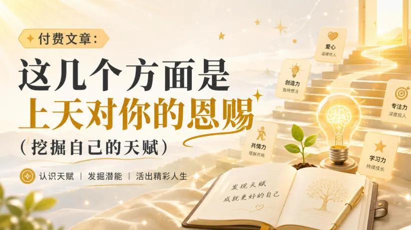 付费文章：这几个方面是上天对你的恩赐（挖掘自己的天赋）-33资源网