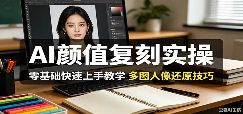 AI颜值复刻实操，零基础快速上手教学，多图人像还原技巧-33资源网