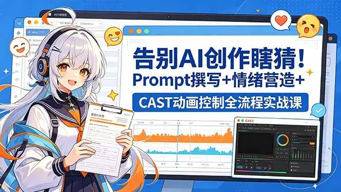 （18473期）告别AI创作瞎猜！Prompt撰写+情绪营造+CAST动画控制全流程实战课-33资源网