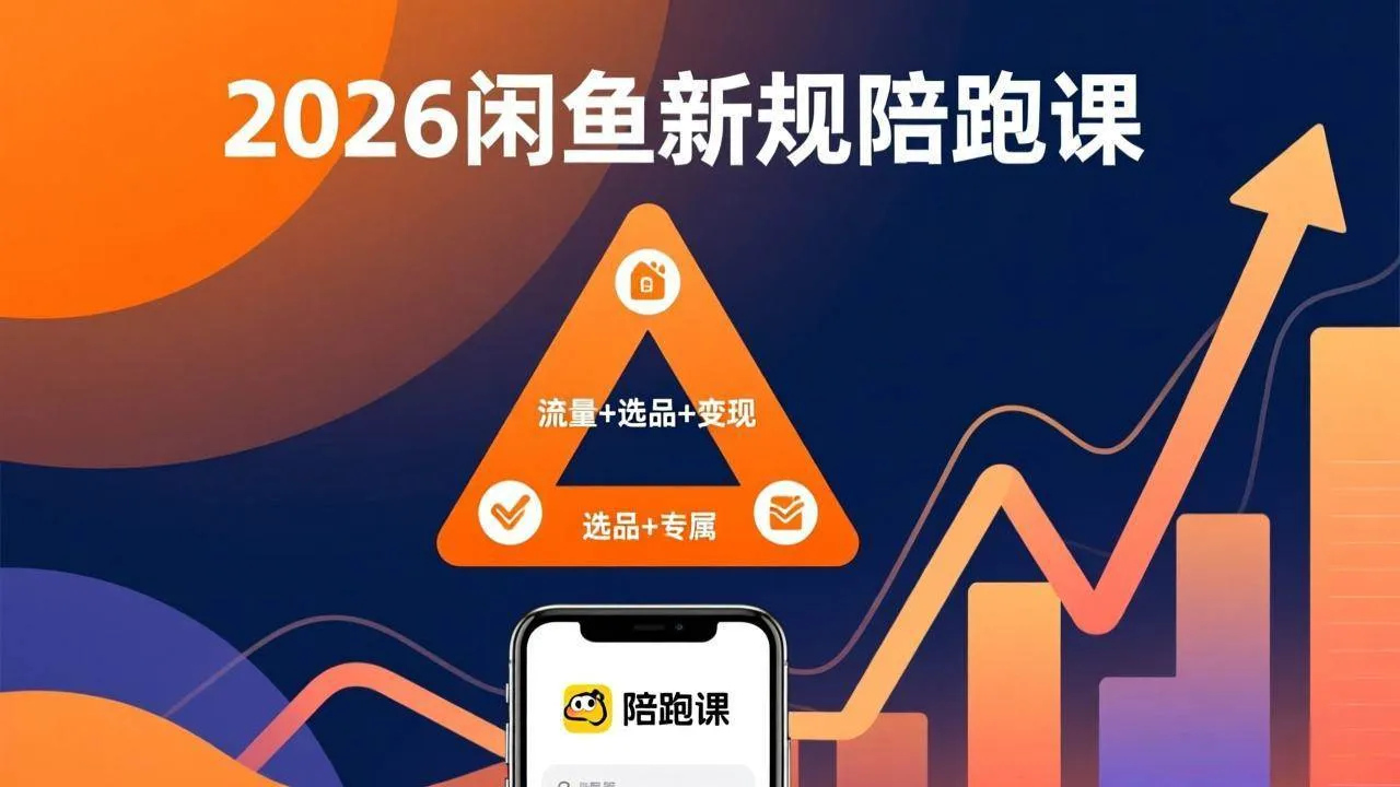 （17483期）2026闲鱼高阶陪跑课全新上线，带你吃透新规玩转选品流量，从零搭建稳定变现盈利体系-33资源网