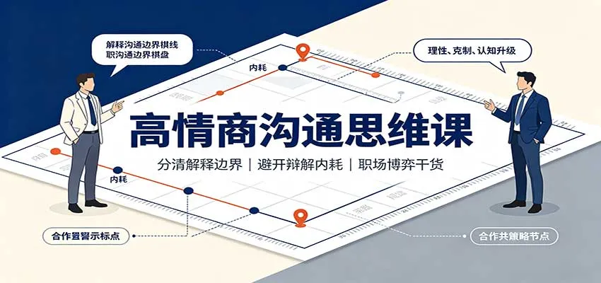 高情商沟通思维课:分清解释边界,避开辩解内耗,职场博弈干货-33资源网