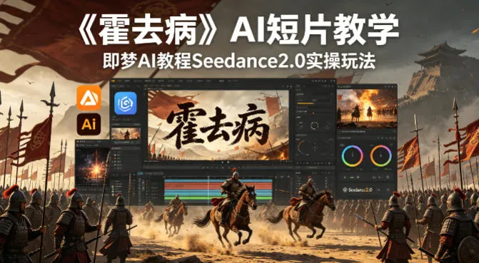 《霍去病》AI短片教学，即梦AI教程Seedance2.0实操玩法-33资源网