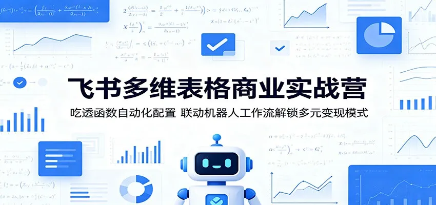 飞书多维表格商业实战营：吃透函数自动化配置，联动机器人工作流解锁多元变现模式-33资源网