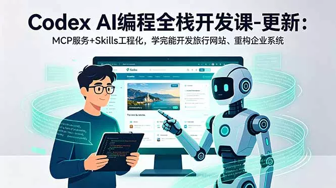 Codex AI编程全栈开发课-更新：MCP服务+Skills工程化，学完能开发旅行网站、重构企业系统-33资源网