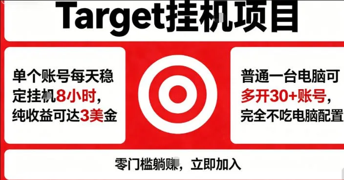 海外平台Target商品浏览曝光，24小时运行无需人工值守，日收益100美刀+电脑可多开【揭秘】-33资源网