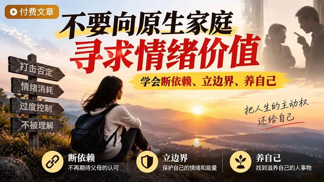 (21132期)付费文章:不要向原生家庭寻求情绪价值,学会断依赖、立边界、养自己-33资源网