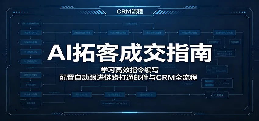 AI拓客成交指南：学习高效指令编写，配置自动跟进链路打通邮件与CRM全流程-33资源网