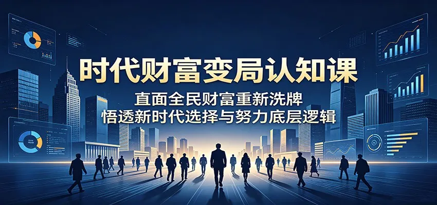 时代财富变局认知课：直面全民财富重新洗牌，悟透新时代选择与努力底层逻辑-33资源网