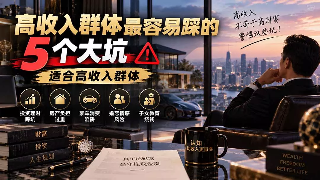 付费文章：高收入群体最容易踩的5个大坑，适合高收入群体-33资源网