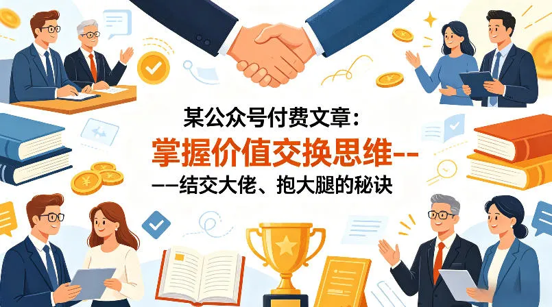 某公众号付费文章：掌握价值交换思维—-结交大佬、抱大腿的秘诀-33资源网
