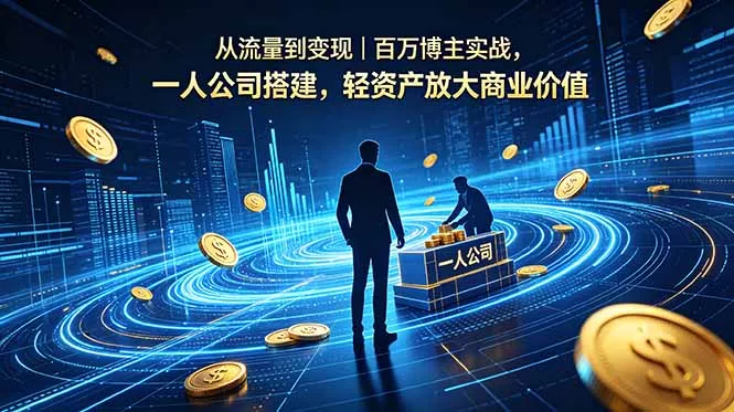 从流量到变现｜百万博主实战，一人公司搭建，轻资产放大商业价值-33资源网