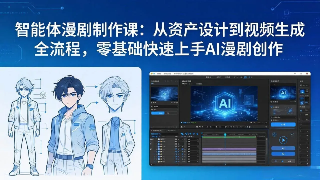 （17709期）智能体漫剧制作课：从资产设计到视频生成全流程，零基础快速上手AI漫剧创作-33资源网