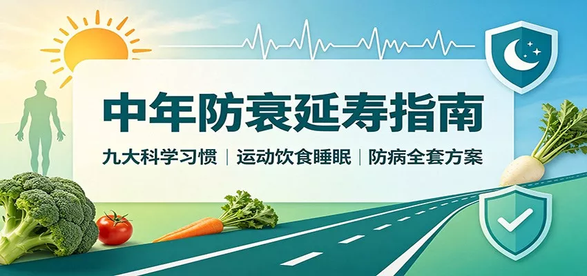 中年防衰延寿指南：九大科学习惯，运动饮食睡眠防病全套方案-33资源网
