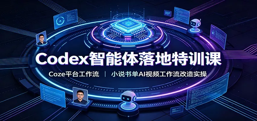 Codex智能体落地特训课：Coze平台工作流，小说书单AI视频工作流改造实操-33资源网