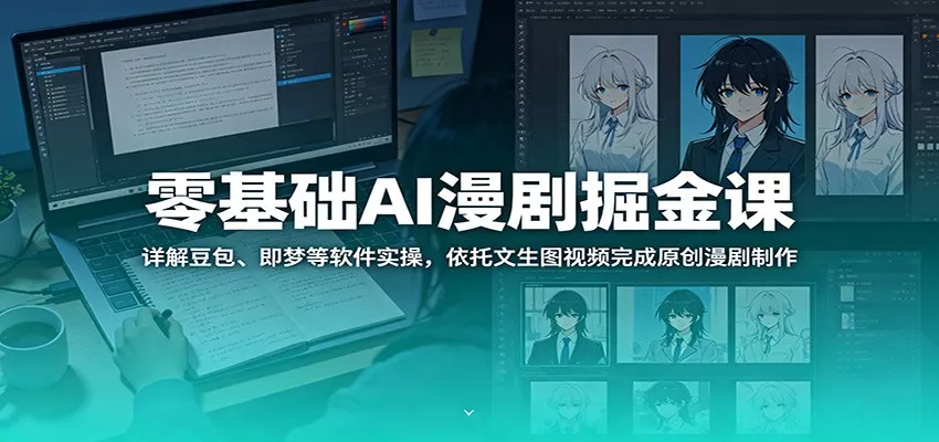 零基础AI漫剧掘金课：详解豆包、即梦等软件实操，依托文生图视频完成原创漫剧制作-33资源网