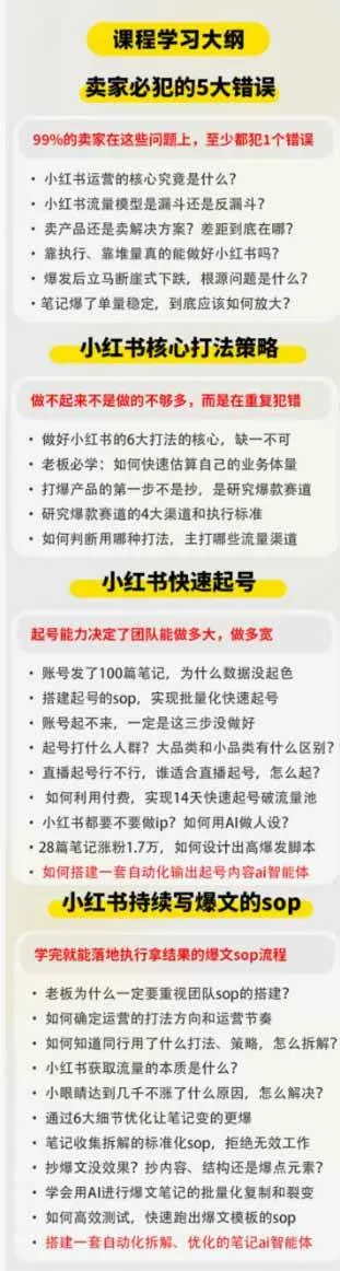 (19747期)小红书高利润AI经营课2026年7.18-20:起号+爆文+付费+达人+私域,利用AI与SOP实现团队人效翻倍增长 (19747期)小红书高利润AI经营课2026年7.18-20:起号+爆文+付费+达人+私域,利用AI与SOP实现团队人效翻倍增长