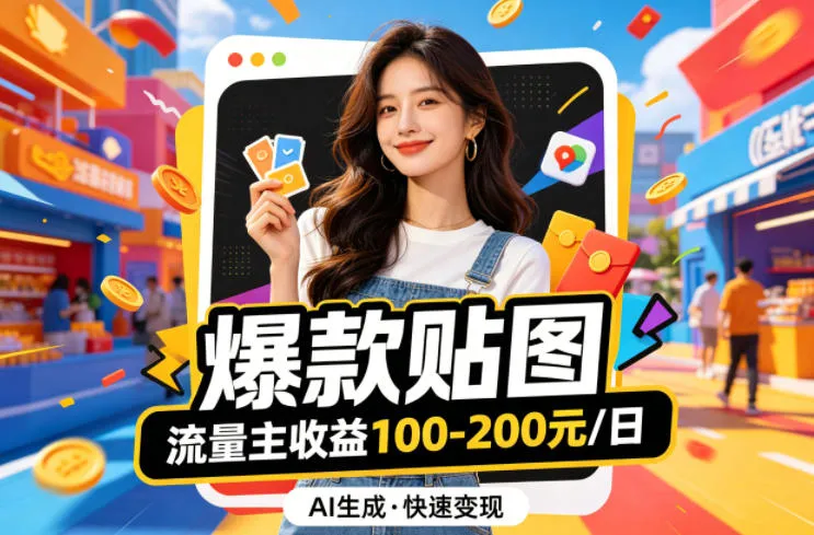借助AI生成爆款贴图做公众流量主，当日收益100-200-33资源网