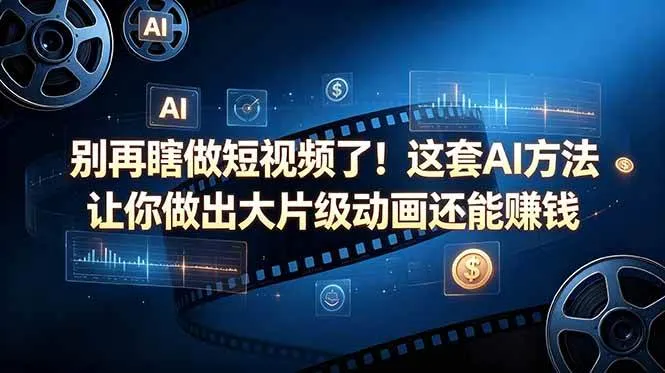 （18549期）别再瞎做短视频了！这套 AI 方法让你做出大片级动画还能赚钱【原创双语字幕】-33资源网