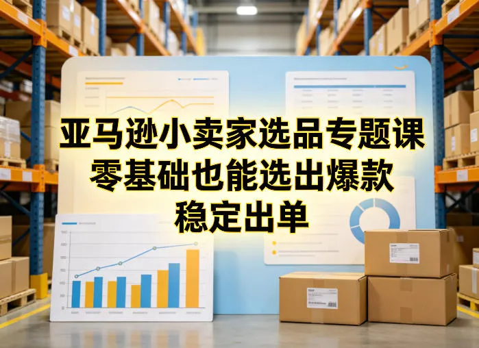亚马逊小卖家选品专题课，零基础也能选出爆款，稳定出单-33资源网