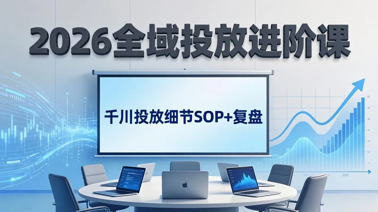 2026全域投放进阶课：杭州线下3天实战，千川投放细节SOP+复盘，撬动自然流量-33资源网