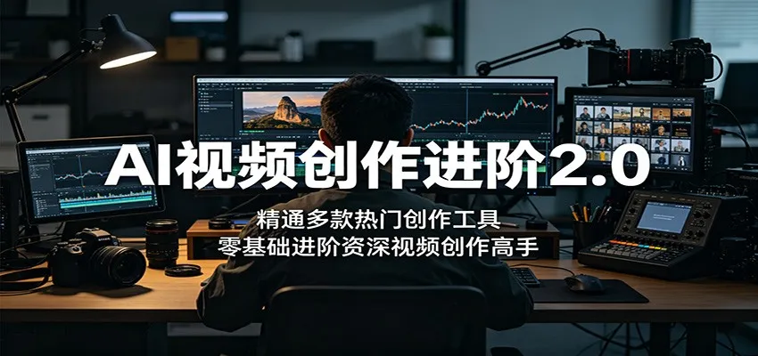 AI视频创作进阶2.0：精通多款热门创作工具，零基础进阶资深视频创作高手-33资源网