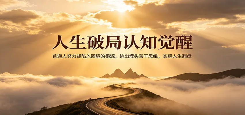 人生破局认知觉醒，普通人努力却陷入困境的根源，跳出埋头苦干思维，实现人生翻盘-33资源网