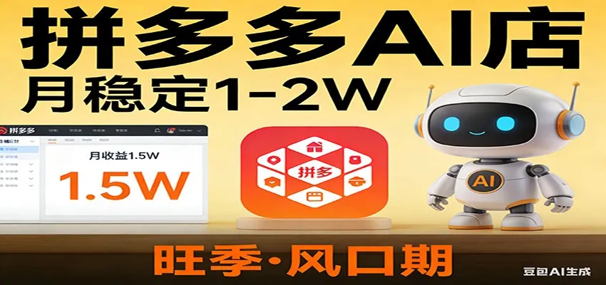 开一家拼多多AI店，月稳定1-2W，目前旺季，风口期！-33资源网