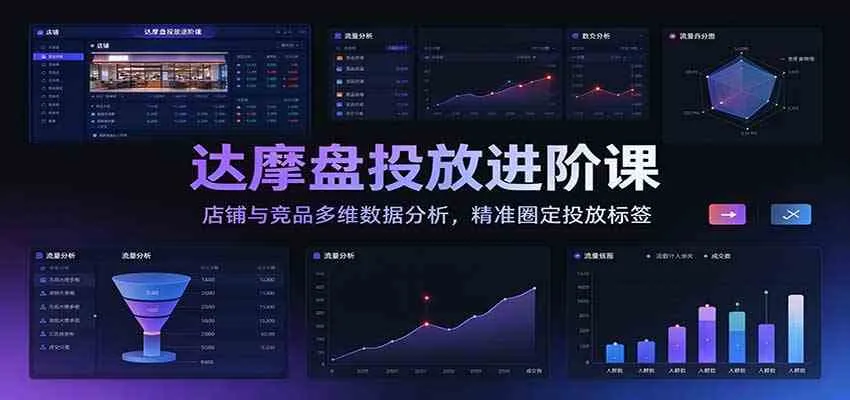 达摩盘投放进阶课：店铺与竞品多维数据分析，精准圈定投放标签-33资源网