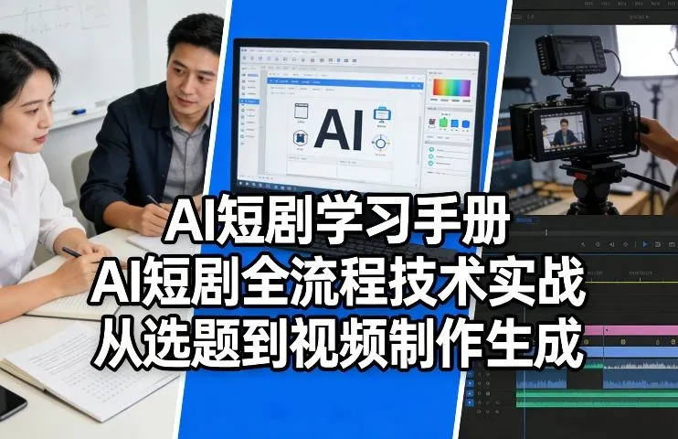 AI短剧学习手册，AI短剧全流程技术实战，从选题到视频制作生成-33资源网