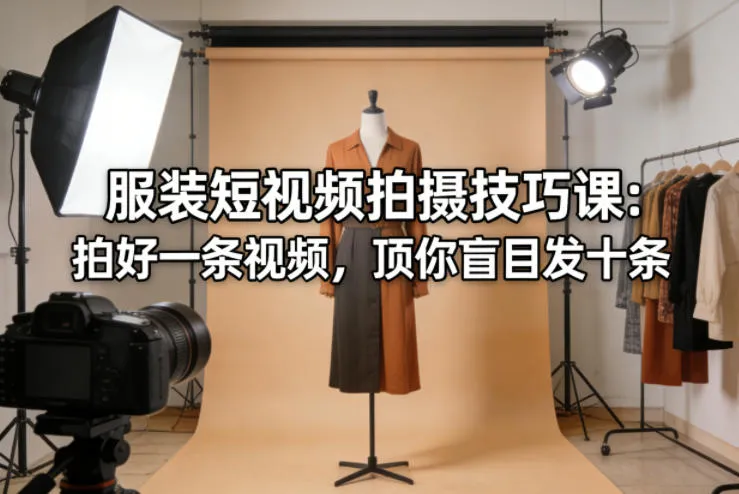 服装短视频拍摄技巧课：拍好一条视频，顶你盲目发十条-33资源网