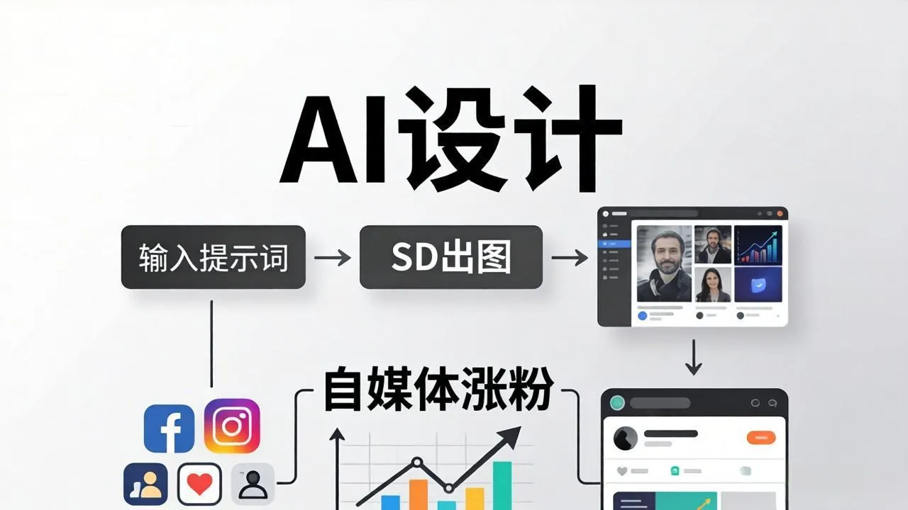 人人都是AI设计师：SD出图+自媒体涨粉一站教学，告别图文素材焦虑，AI设计让你轻松避开内卷-33资源网